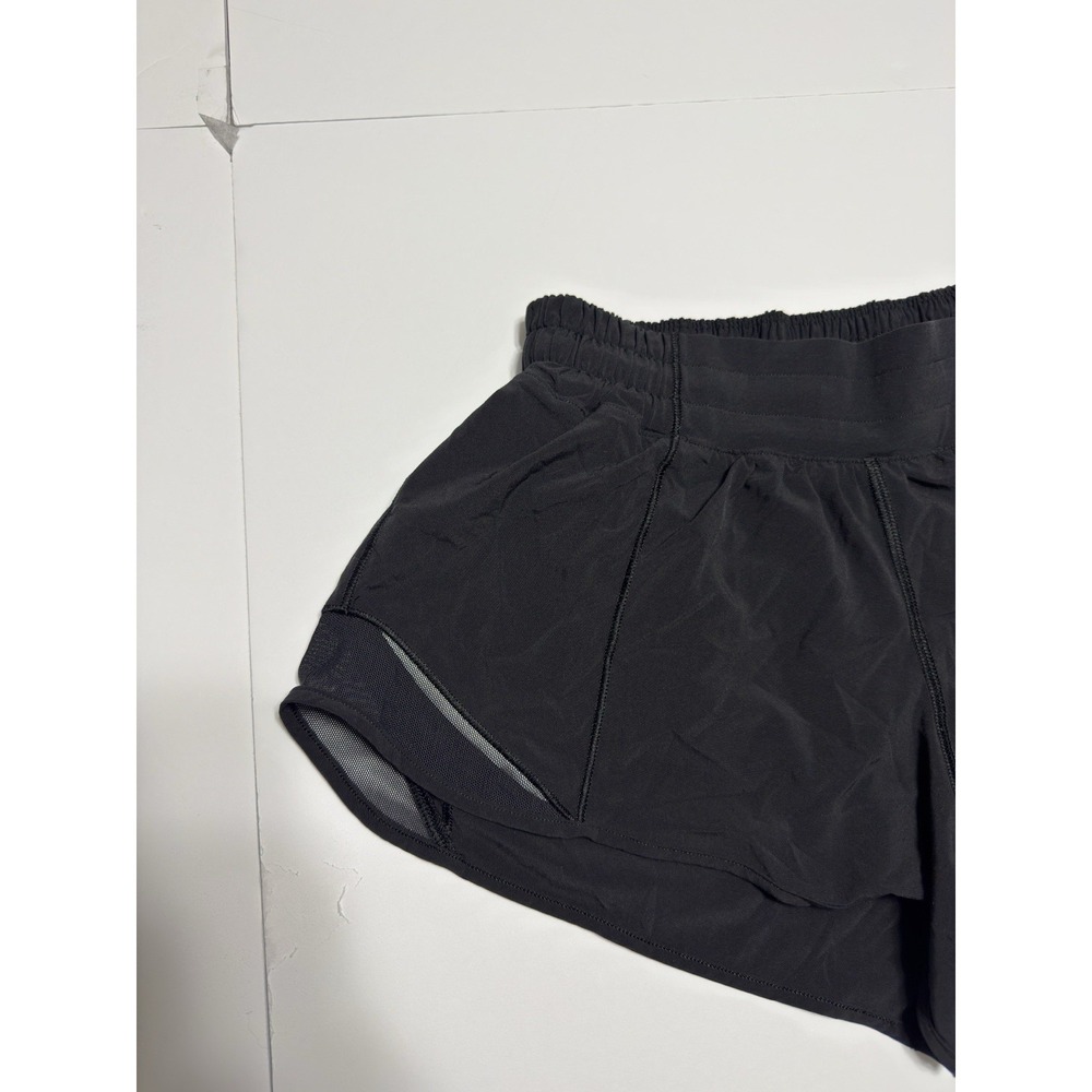 Lululemon Hotty Hot II High Rise Shorts 2.5" Black Sz 4 Running Yoga Gym W7ARKR - Picture 4 of 11